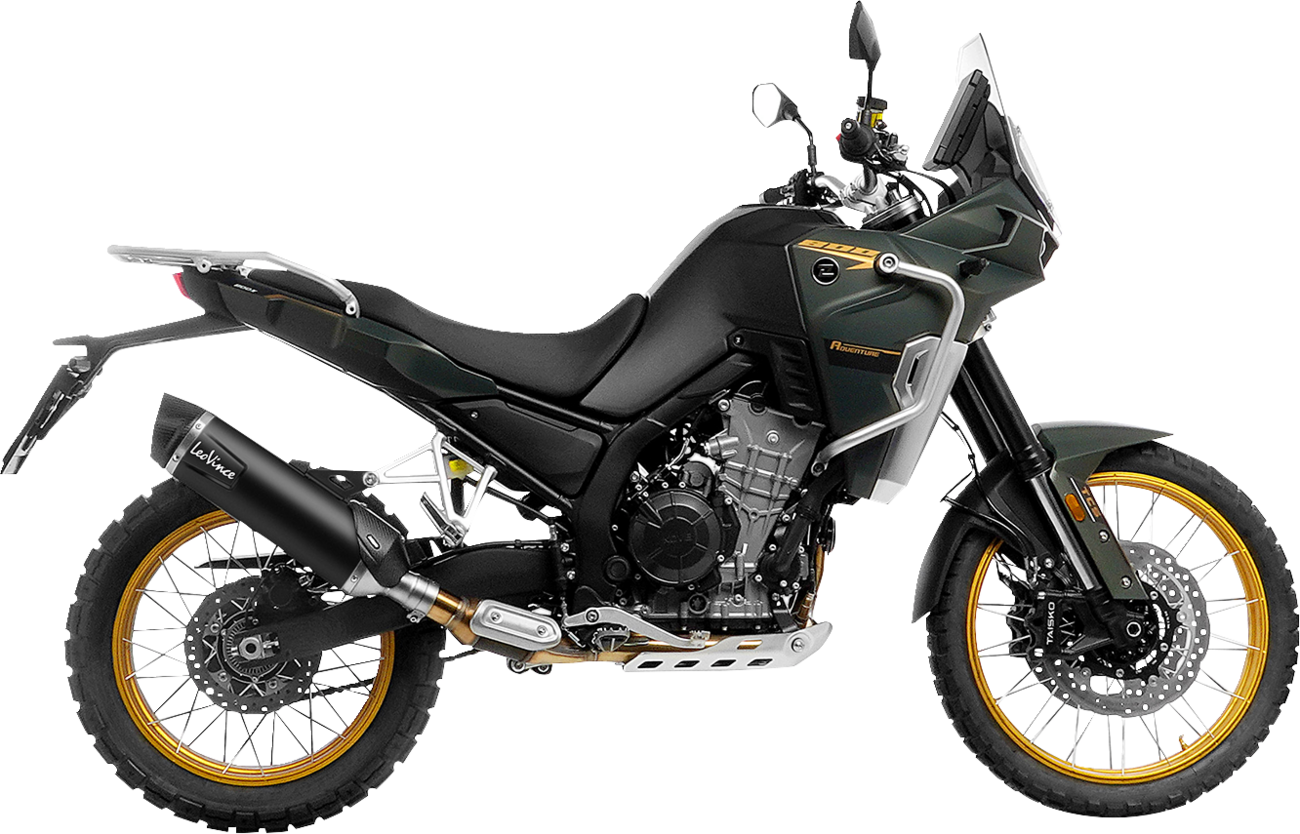 LEOVINCE LV One Slip-On Muffler - Black Stainless Steel 14451EBU
