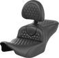 SADDLEMEN Roadsofa™ Seat - with Backrest - Honeycomb - FLTR/FLHX '23-'24 823-07-189B0