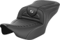 SADDLEMEN Roadsofa™ Seat - without Backrest - Tuck-n-Roll - Carbon Fiber - FLTR/FLHX '23-'24 823-07-20400
