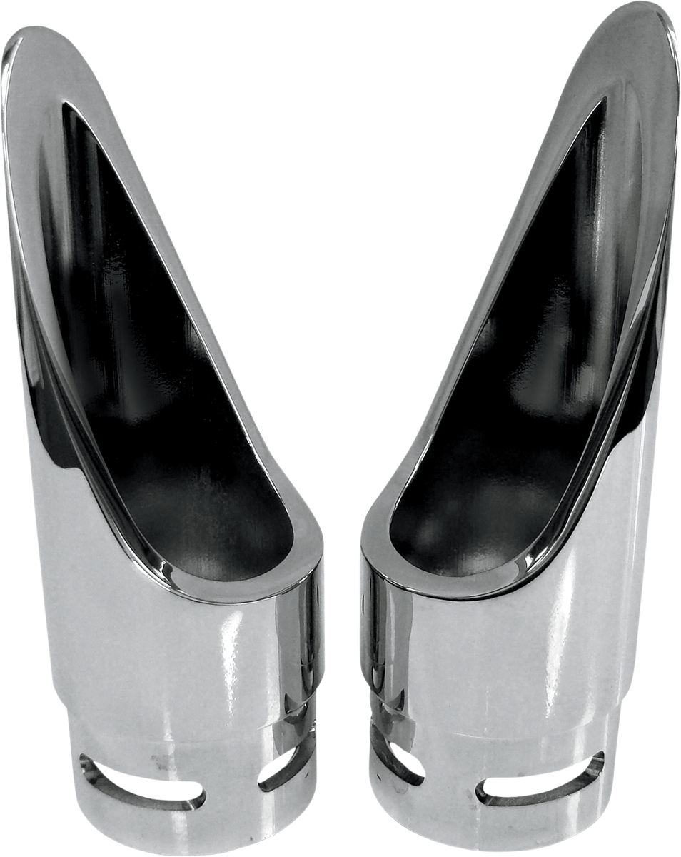 BARON Family Jewel Exhaust Tip - Chrome - Scalloped BA-1100-01