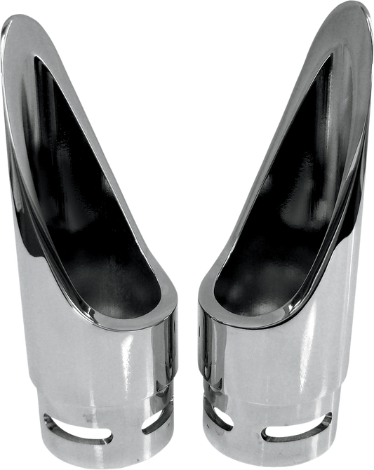 BARON Family Jewel Exhaust Tip - Chrome - Scalloped BA-1100-01