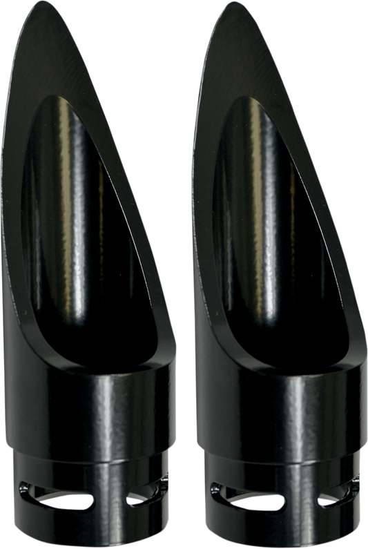 BARON Family Jewel Exhaust Tip - Black - Scalloped BA-1100-01B