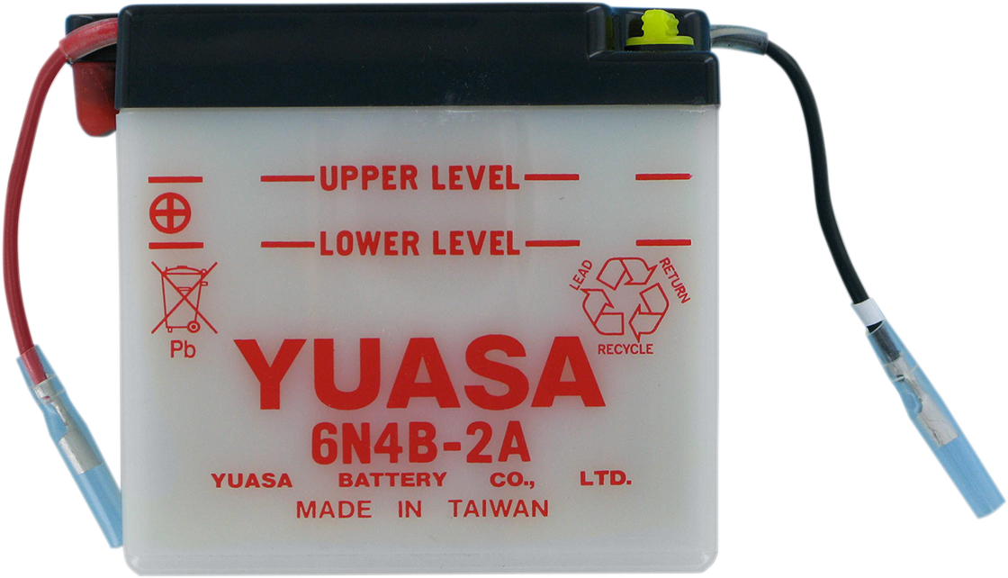 YUASA Y6N4B-2A Yumicron CX Lead/Calcium Battery for Enhanced Cranking Power