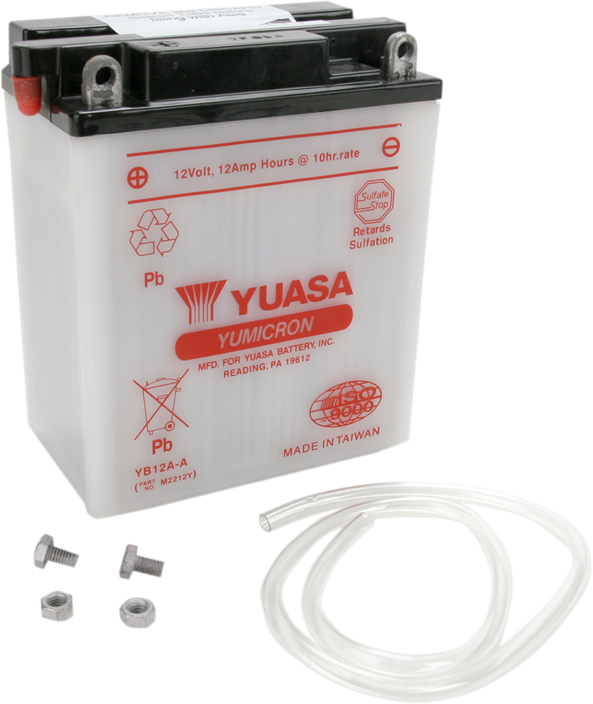 YUASA YB12A-A YUAM2212Y Lead-Acid Battery - Powerful 12V Automotive Battery