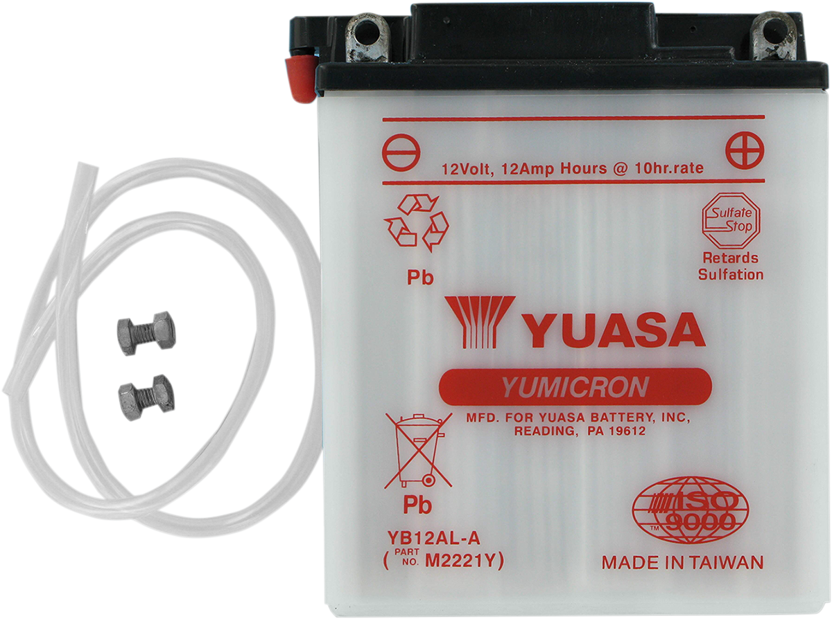 YUASA YB12AL-A Lead-Acid Battery YUAM2221Y - Compact and Powerful Vehicle Battery