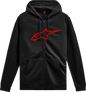 ALPINESTARS Ageless V3 Zip Hoodie - Black/Red - Large 1244-51490-1030-L