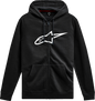 ALPINESTARS Ageless V3 Zip Hoodie - Black/White - 2XL 1244-51490-1020-2X