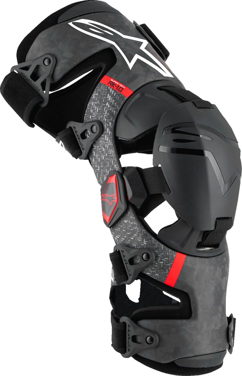 ALPINESTARS Supertech RK-10 Plasma Knee Braces - Black/Red - Medium 6501425-13-M