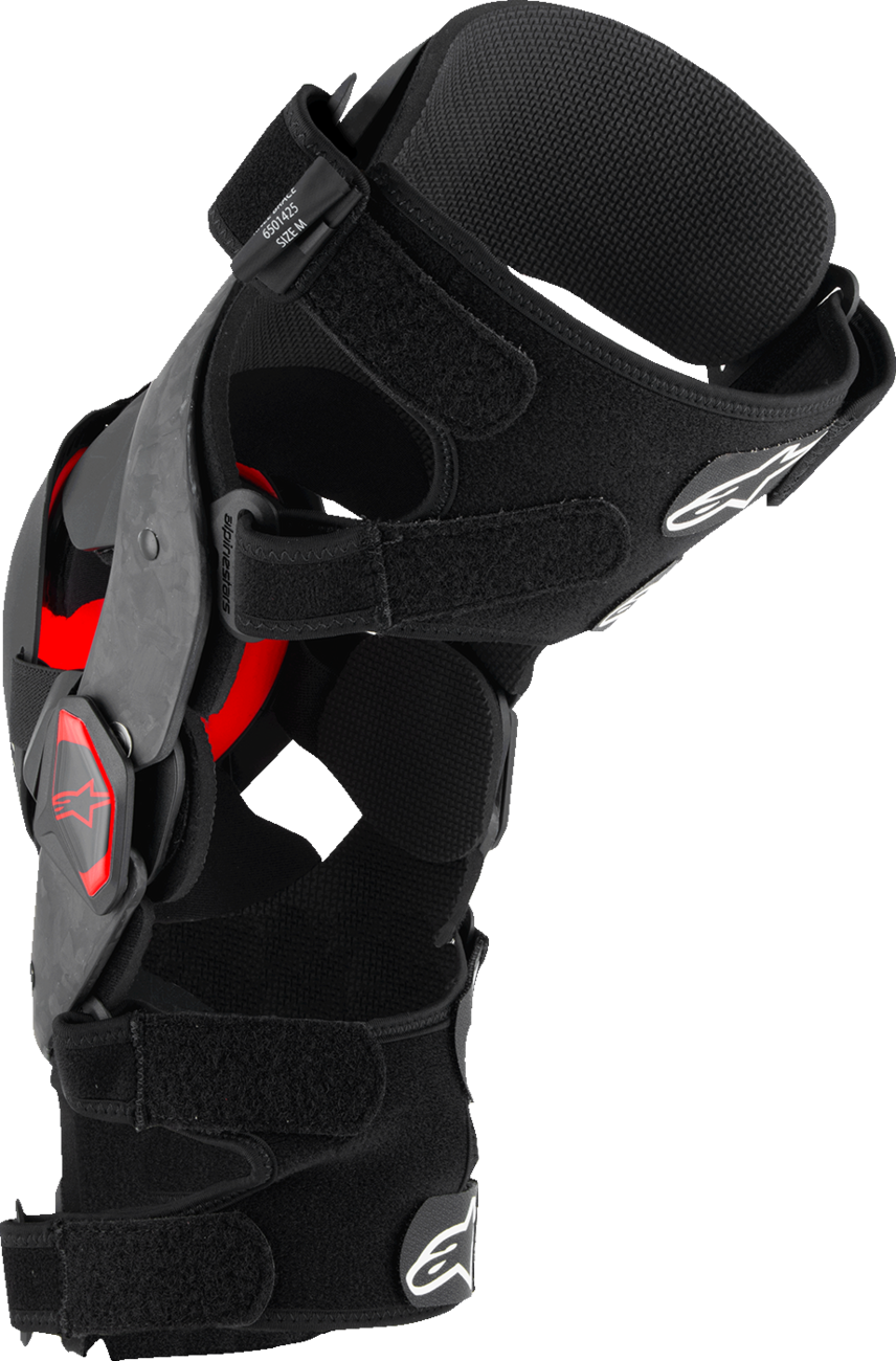 ALPINESTARS Supertech RK-10 Plasma Knee Braces - Black/Red - Medium 6501425-13-M
