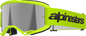 ALPINESTARS GOGGLES Vision 3 Goggle - Wordmark - Yellow Fluo - Silver Mirror Lens 5103225-5299