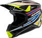 ALPINESTARS Youth SM3 Helmet - Wurx - Gloss Black/Yellow Fluo/Blue/Red Large 8302025-1574-YL