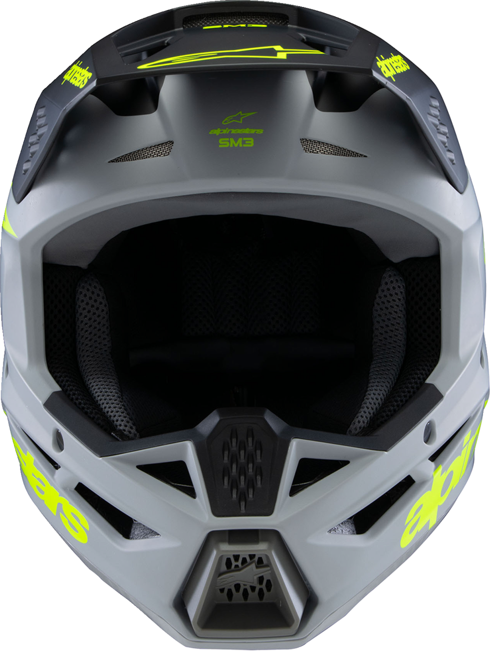 ALPINESTARS Youth SM3 Helmet - Radium - Matte Gray/Black/Yellow Fluo - Small 8301825-9510-YS