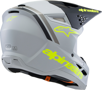 ALPINESTARS Youth SM3 Helmet - Radium - Matte Gray/Black/Yellow Fluo - Small 8301825-9510-YS