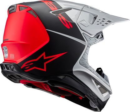 ALPINESTARS Supertech M10 Helmet - Flood - MIPS® - Gloss Silver/Black/Orange Fluo - Large 8301023-1954-L