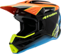 ALPINESTARS Youth SM3 Helmet - Fray - Gloss Black/Orange/Yellow Fluo - Small 8301625-1455-YS