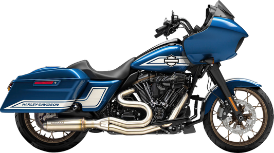 BASSANI XHAUST 2-into-1 Mid-Length Exhaust System with Super Bike Muffler - Stainless Steel - 49-State 1F98SSE