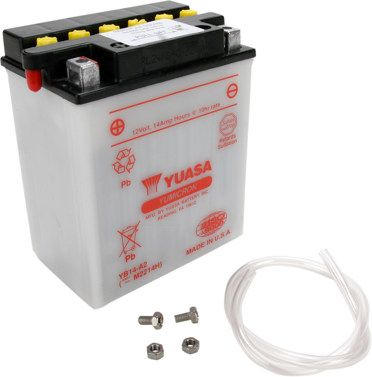 YUASA YB14-A2 YUAM2214HIND Lead-Acid Battery - High Power and Dry Shipped