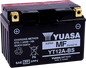 YUASA YT12A-BS Absorbed Glass Mat (AGM) Battery - Model YUAM32ABS, 12V, 7.2 Ah