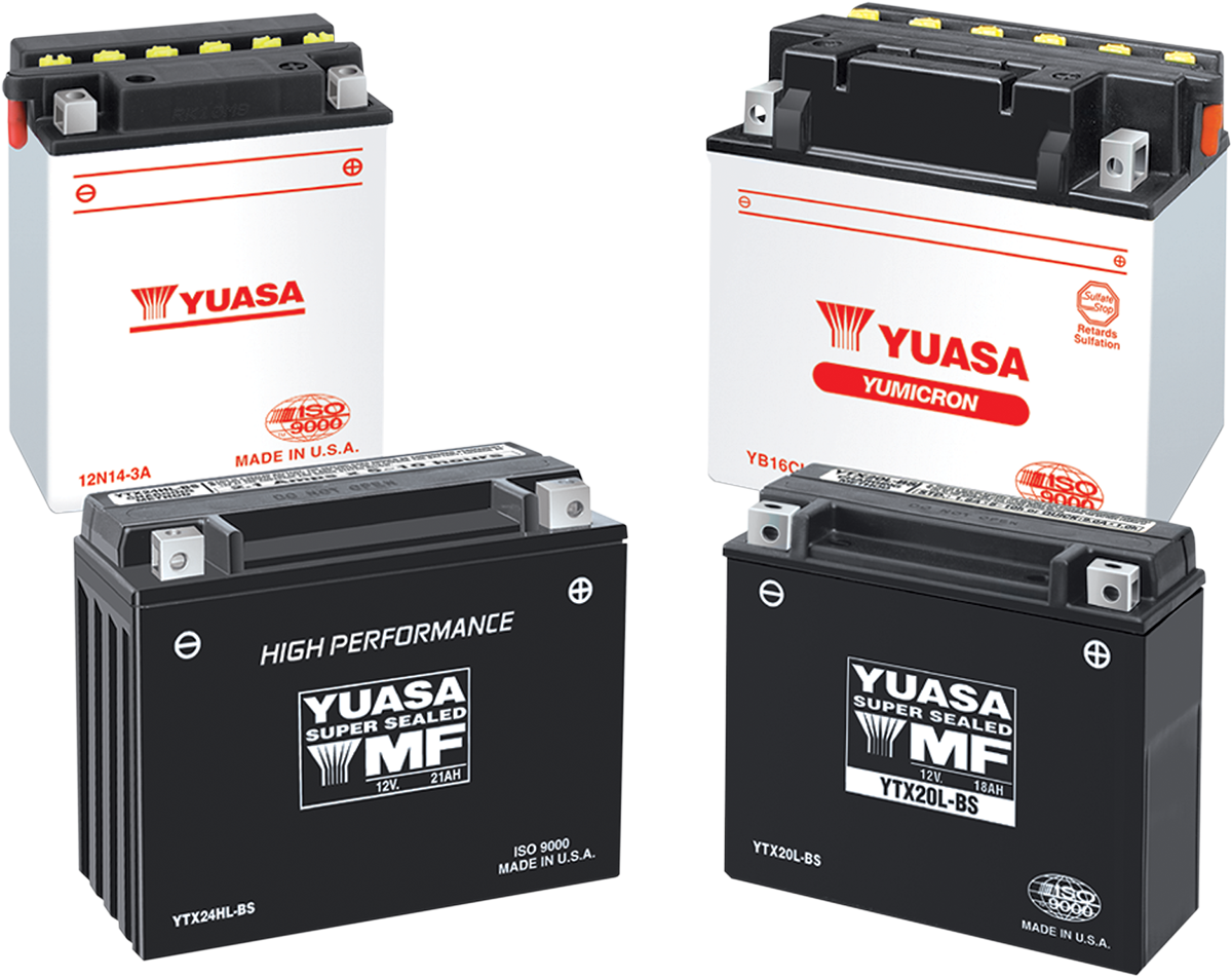 YUASA YTX20HL-BS-PW AGM Battery - High Cranking Power, Maintenance-Free, 12V