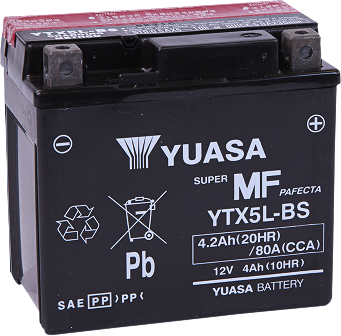YUASA AGM Battery YTX5L-BS - Reliable Sealed Lead-Acid Power for Your Vehicle