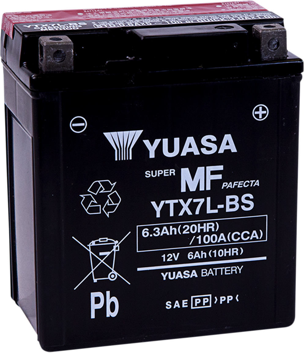 YUASA AGM Battery YTX7L-BS - Sealed Absorbed Glass Mat Technology for Reliable Power