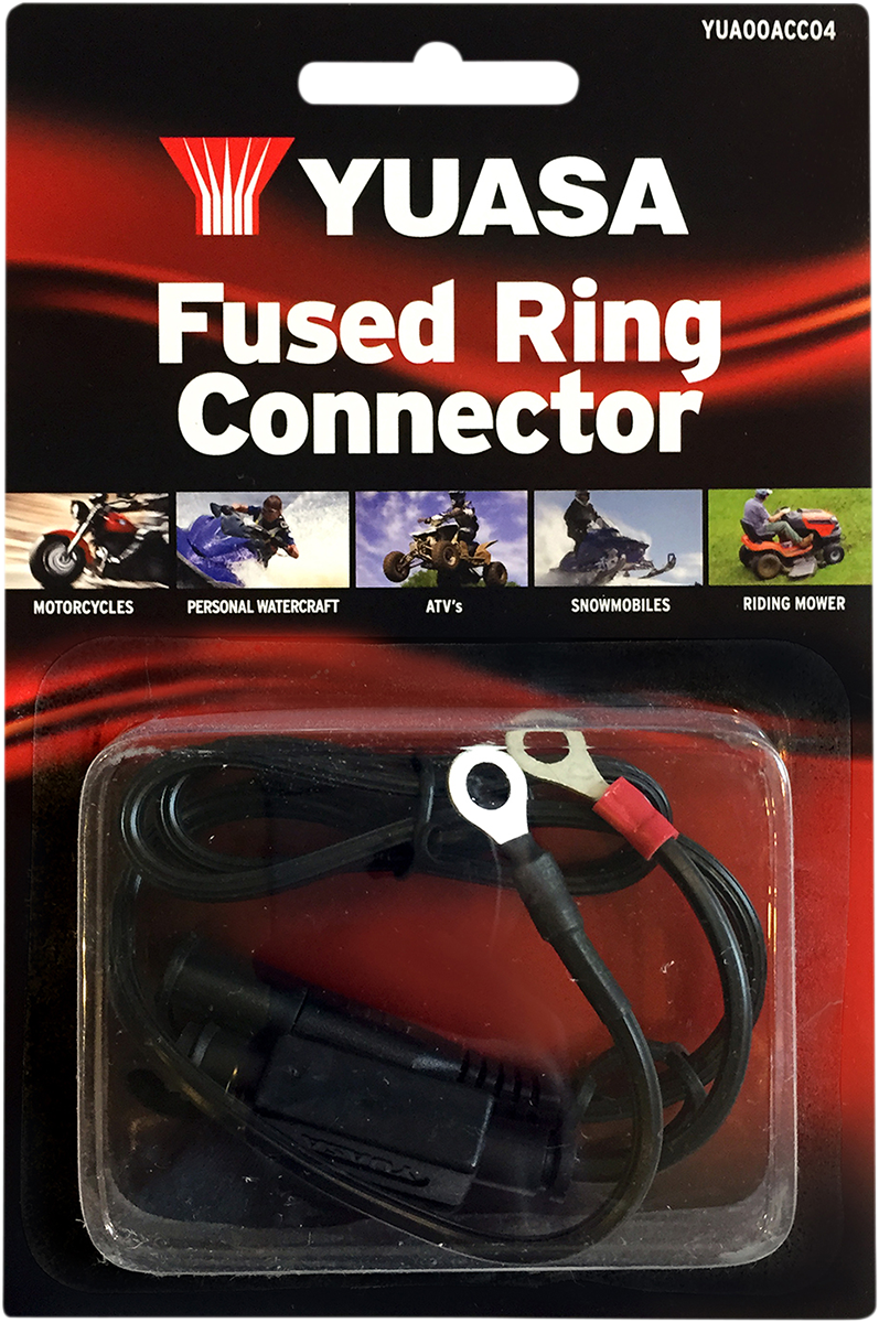 YUASA Ring Connector - Battery Charger with Fused 3-Amp YUA00ACC04