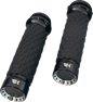 KHROME WERKS Turbine Grips - Custom Contour - Diamond - Black 500330