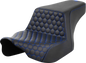 SADDLEMEN Step-Up Seat - Front Honeycomb - Blue Stitching - FL '23-'24 823-07-17701