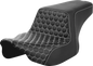 SADDLEMEN Step-Up Seat - Front Honeycomb - White Stitching - FL '23-'24 823-07-17706