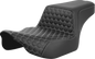 SADDLEMEN Step-Up Seat - Extended Reach - Front Honeycomb - Silver Stitch - FL '23-'24 823-07-17805