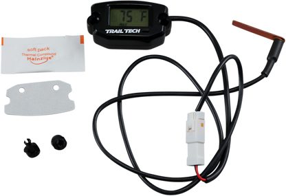 TRAIL TECH Universal Temperature Meter - Surface Mount - Black - 7 mm 742-EF4