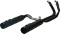 KHROME WERKS 2-into-2 Dominator Exhaust System with 4-1/2" Mufflers - Black with Race Tip - M8  200130