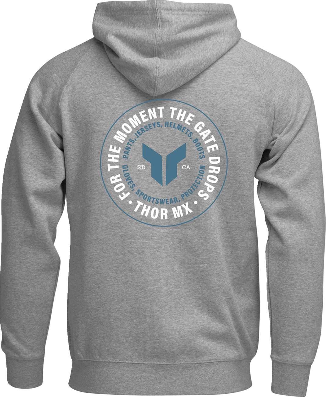 THOR Badge Zip-Up Hoodie - Heather Gray - Small 3050-7023