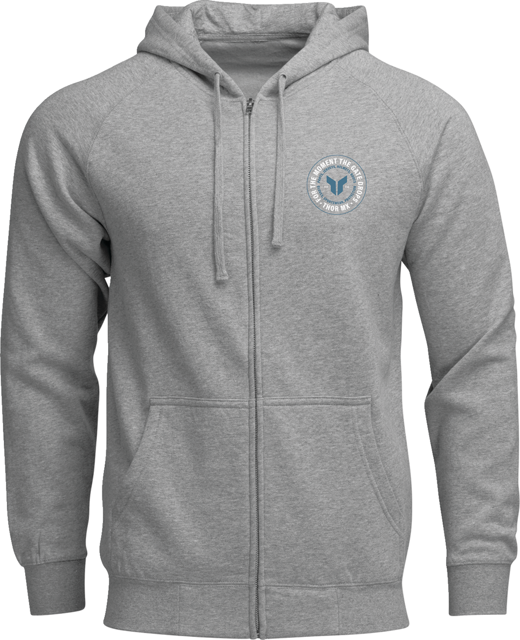 THOR Badge Zip-Up Hoodie - Heather Gray - 3XL 3050-7028