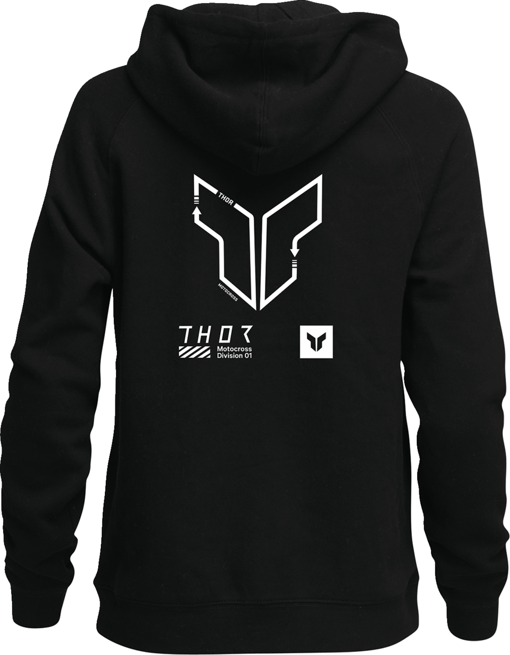 THOR Women's Trax Pullover Hoodie - Black - Large 3051-1237