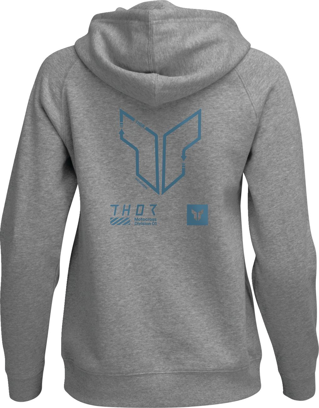 THOR Women's Trax Pullover Hoodie - Heather Gray - Large 3051-1242