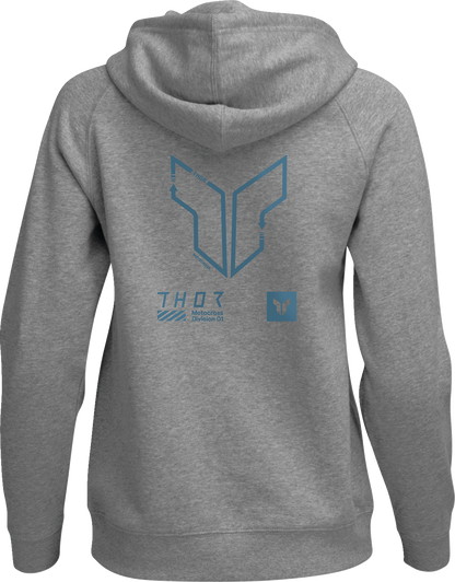 THOR Women's Trax Pullover Hoodie - Heather Gray - Large 3051-1242