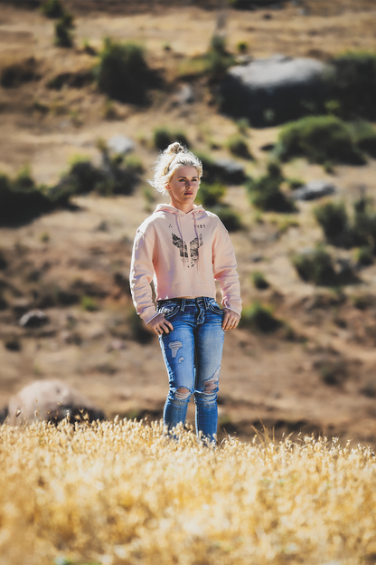 THOR Women's Iconic Pullover Crop Hoodie - Pink - Medium 3051-1250