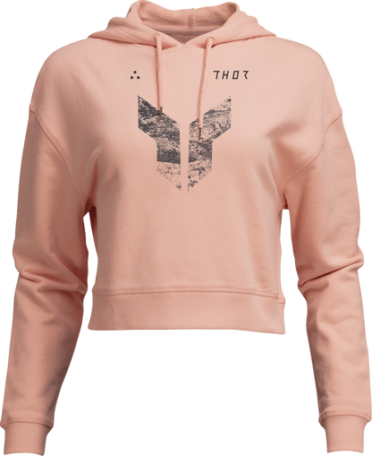 THOR Women's Iconic Pullover Crop Hoodie - Pink - XL 3051-1252