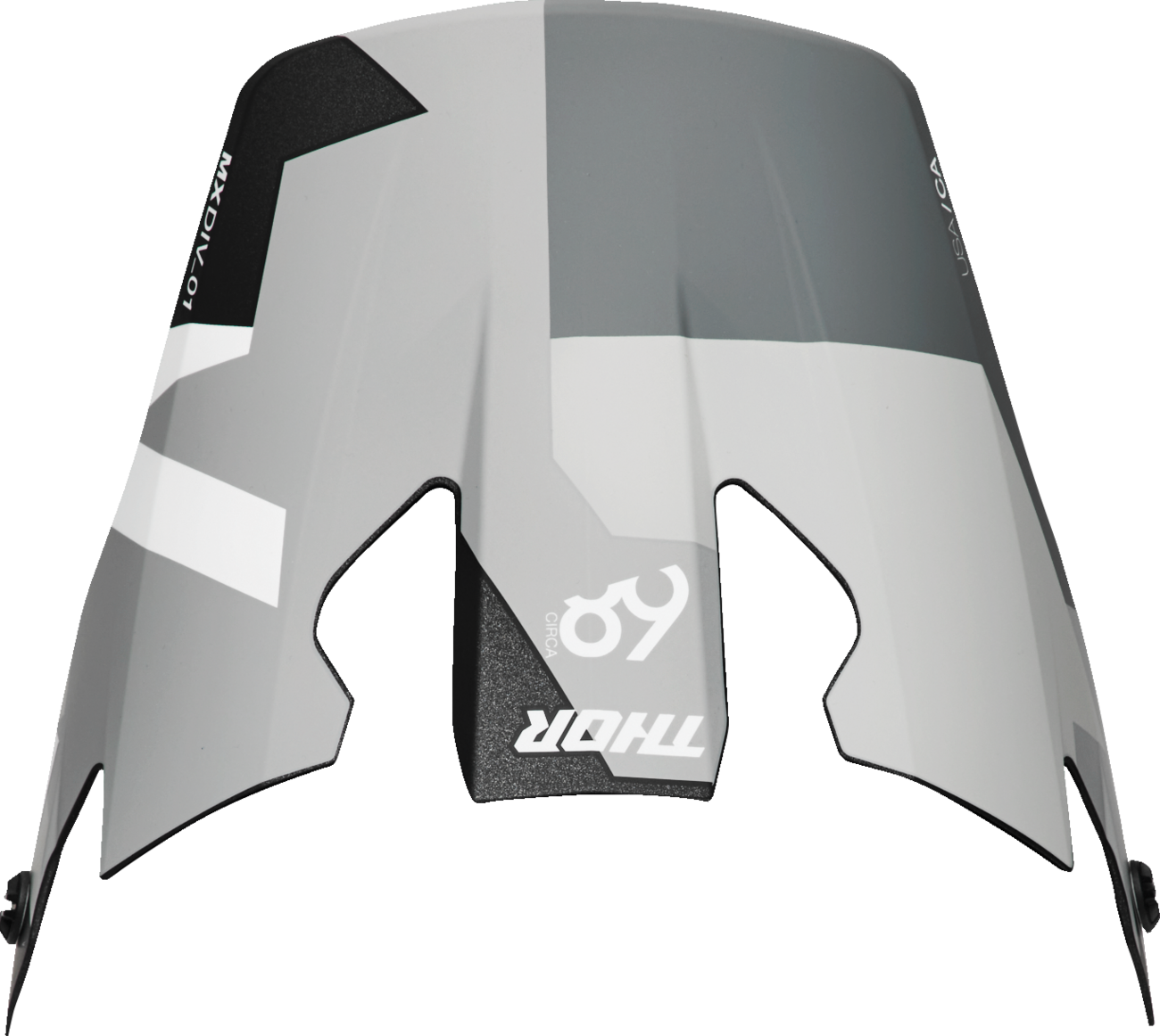 THOR Reflex Sport Carbon Visor - Brave - Gray/White 0132-1828