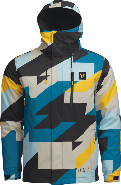 THOR Tour Jacket - Brave Blue/Yellow - Large 2920-0819