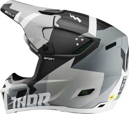 THOR Reflex Sport Carbon Helmet - Brave - MIPS® - Gray/White - Large 0110-8760