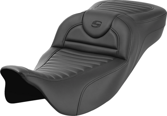 SADDLEMEN Roadsofa™ Extended Reach Seat - without Backrest - Tuck-n-Roll - FL '08-'24 808-07B-20300