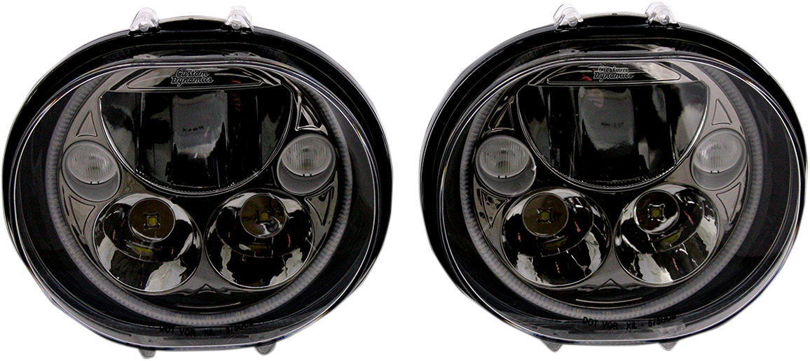 CUSTOM DYNAMICS LED Headlight - 5-3/4" - Black CDTB-575OV-B