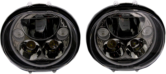 CUSTOM DYNAMICS LED Headlight - 5-3/4" - Black CDTB-575OV-B