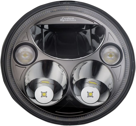 CUSTOM DYNAMICS LED Headlight - 7" - Black CDTB-7-B