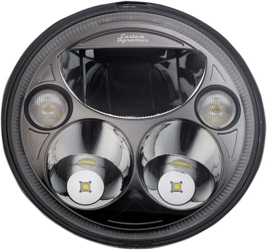 CUSTOM DYNAMICS 7" TruBEAM® Headlamp - Black - Chief CDTB-7-I-B