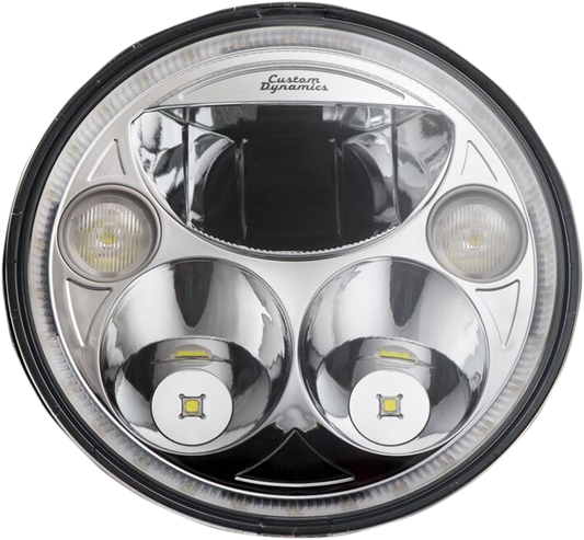 CUSTOM DYNAMICS 7" TruBEAM® Headlamp - Chrome - Chieftain CDTB-7-IF-C