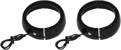 CUSTOM DYNAMICS Lighted Passing Lamp Trim Ring '06-'13 FLHT - Black CDTB-45TR-2B
