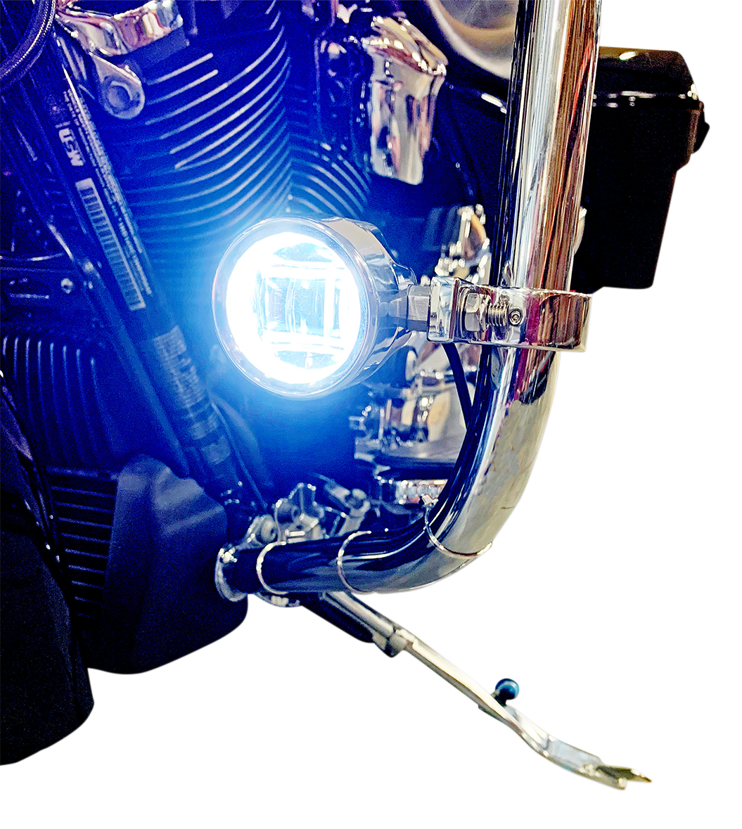 CUSTOM DYNAMICS Fog Light - Chrome - Clear Lens PB-FOG-SS6-C